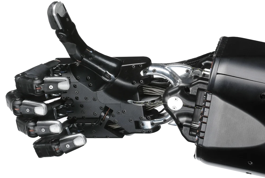 Shadow Robot Dexterous Hand doing the thumbs up Hand sign